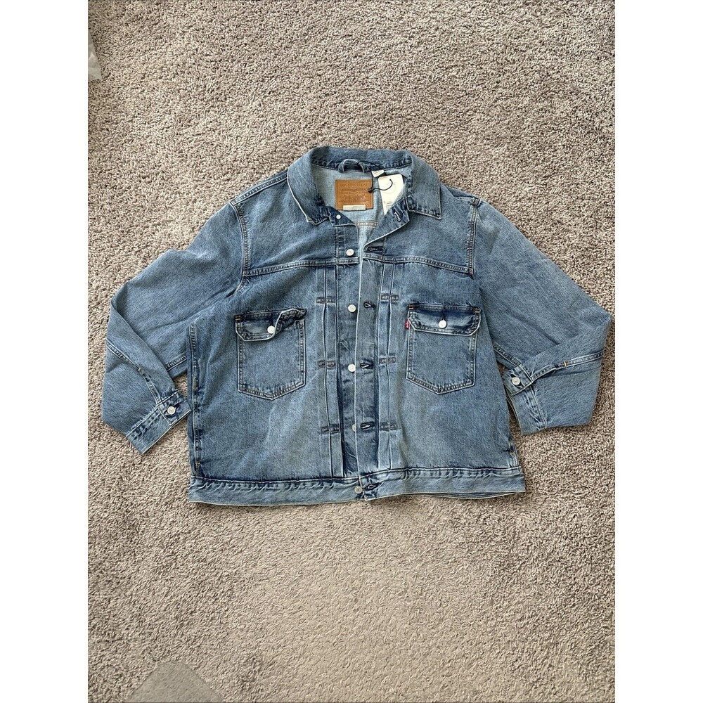 Levi’s Premium Blue Selvedge Denim Type II Trucker Jacket US Size XL New